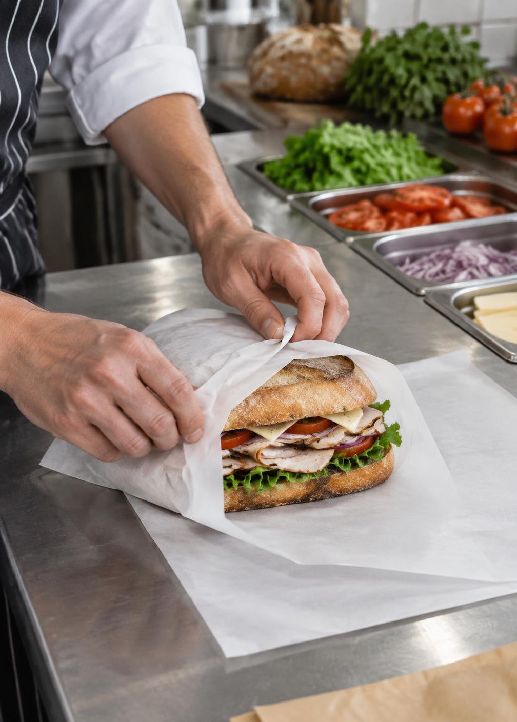 A tall stacked sandwich from the Milwaukee deli counter